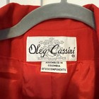 Oleg Cassini Vintage Red Blazer White Trim  Nautical  Work  Office  80s  Retro