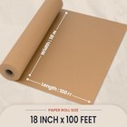 Brown Kraft Butcher Paper Roll - 18 Inch 18 Inches X 100 Feet  1-pack  