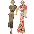 Vintage Sewing Pattern 1930s Bias Cut Evening Gown   Bust 34   Paper Pattern