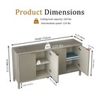 Buffet Cabinet Sideboard 4 Twill Doors Adjustable Shelves Console Table W59 8 