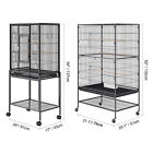Vevor 54   52  Standing Large Bird Cage Carbon Steel Flight Bird Cage Rolling