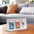 3-slot Clear Psa Card Display Frame - Plastic Trading Card Stand For Collecti   