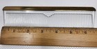 Vintage Nylon Gold Tone Hair Styling Smoothing Comb Detangling Wide Bristle