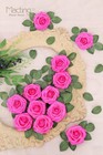 Artificial Flower Roses 30pcs Real Touch Fake Flowers Foam Roses With Stems F   