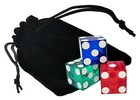 Las Vegas Casino Table Played Dice Assortment Polished Set Of 6   Storage Pouch