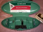 Vintage Mcm Atomic Case 1960s Singer Straight Needle Buttonholer 489510 In Box