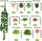 Succulents Plants Artificial  14pcs Colorful Succulents Plant  Mini Fake