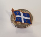 Qu  bec Canada Flag Souvenir Travel Lapel Hat Pin Quebec Waving Flag Tie Tack