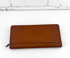 Coach Vintage Tumbled Saddle Leather Travel Folio Organizer Zip Wallet Passport