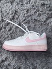Nike Air Force 1 White Pink Boys girls 5y Leather Low Top Sneakers Cushioned