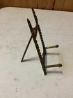Vtg Small Brass Picture Display Easel  7   x 3 25   x1 5     Beautiful Pattern design
