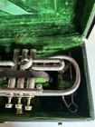 Antique Columbia Harry B Jay Trumpet coronet  Engraved  Two Toned  Silver Plated