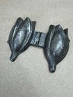 Antique Four Flower Bud Pewter Ice Cream Mold Vintage Chocolate Botanical