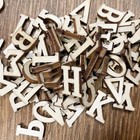 Half Inch 848 Pieces Mini Wooden Greek Letters Uppercase Lowercase Light Wood