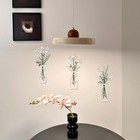 Metal Flower Wall Art Set - Minimalist Floral Decor For Home  Pink  