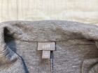 J jill Blazer Jacket Small Petite Sp Rayon wool Blend Knit Raw Edge Gray