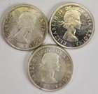 Lot Of 3 1964 Canada 80  Silver Dollar Charlottetown Quebec Coin