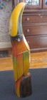 Vintage Hand-carved And Hand-painted Wooden Toucan Figurine Balsa Wood  19  Tall