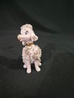 Vtg Pink Ceramic Spaghetti Poodle Figurine 