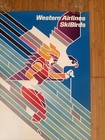 Vintage Ski Birds 1968 Western Airlines Travel Poster Skiing Art Colorado