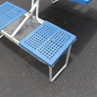 Vintage Handy Folding Suitcase Picnic Table And Chair Set Blue