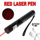 Red Laser Pointer Pen 650nm 1mw Beam Light Lazer Pen Usb Rechargeable