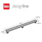 Oatey Designline 36 In Stainless Steel Linear Shower Drain Tile-in Pattern Cover