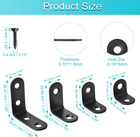 40 Pack L Shaped Corner Bracket Black 90 Degree Right Angle Metal Braces 20mm 25