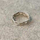 Rope Toe Ring Size 3 5   Anillo Para El Pie Torzal Talla 3 5  Sterling Silver  9