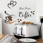 Wall Sticker Kitchen Cabinet Coffee Decal Vinyl Mural Art Home Dining Room Decor