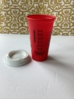Starbucks Limited Edition Reusable Red Cup W  Lid 16oz Grande Merry Coffee 2019