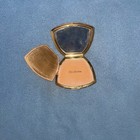 Vtg Clamshell Powder Puff Compact Elgin American Beauty Gold Tone Usa Partial