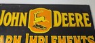 Vintage John Deere Porcelain Sign - Farm Implements Tractor Gas Pump Sign