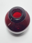 Vintage Ruby Red Hand Blown Glass Bottle   Bud Vase In Excellent Condition 