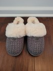 Nwob Ugg Women s Size 9 Charcoal Gray Cozy Soft Knit Comfy Slippers 1117659