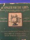 Antique Singer Child   s Miniature Sewing Machine M 20 With Clamp And Box Lid 