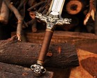 Hand Forged Stainless Steel Barbarian Sword Replica   Collectible Gift Display