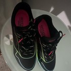 Skechers Women s Black Low Top Sneakers Lace Up Colorful Sole Cushioned