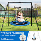 440lb Metal Swing Set Kids Adult Backyard Play Swingset Outdoor Heavy Duty Frame