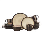 Anastasia 16-piece Modern Cream Stoneware Dinnerware Set  set For 4 