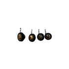 Lot Of 4 Vintage Shepherd Industrial Globe Brass Caster Wheels 2 