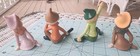 Lot Of 4 Vtg Ceramic Elf Pixie Figurines    holland Mold     