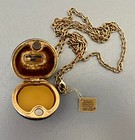 White Linen Est  e Lauder Heritage Collection Solid Perfume Compact Necklace