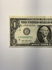 Miscut Error 1 Dollar Bill Major Shift Collectible Note Series 2021 District 4