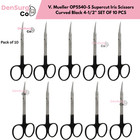V  Mueller Op5540-s Supercut Iris Scissors Curved Black 4-1 2 