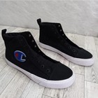 Champion Shoes Youth 6 Sneakers High Top Black Canvas Skateboard Sk8 Casual  