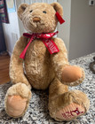 Fao Schwarz Brown Large Jointed Teddy Bear Plush 24  2000 Stuffed Animal New