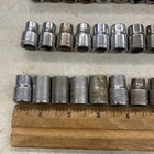 40 Pc  Lot Vintage Craftsman Usa Made 3 8 Drive  Metric Sockets  Read  M0572l