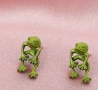 Women s Fashion Jewelry Frog Earrings 2 Pc Green Color Earring 16-2
