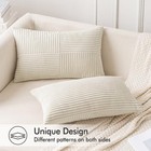  Pack Of 2 Boho Decorative Corduroy Throw Pillow 20  X 12   pack Of 2  Beige